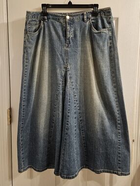 Denim A-Line Skirt - Light Blue Wash